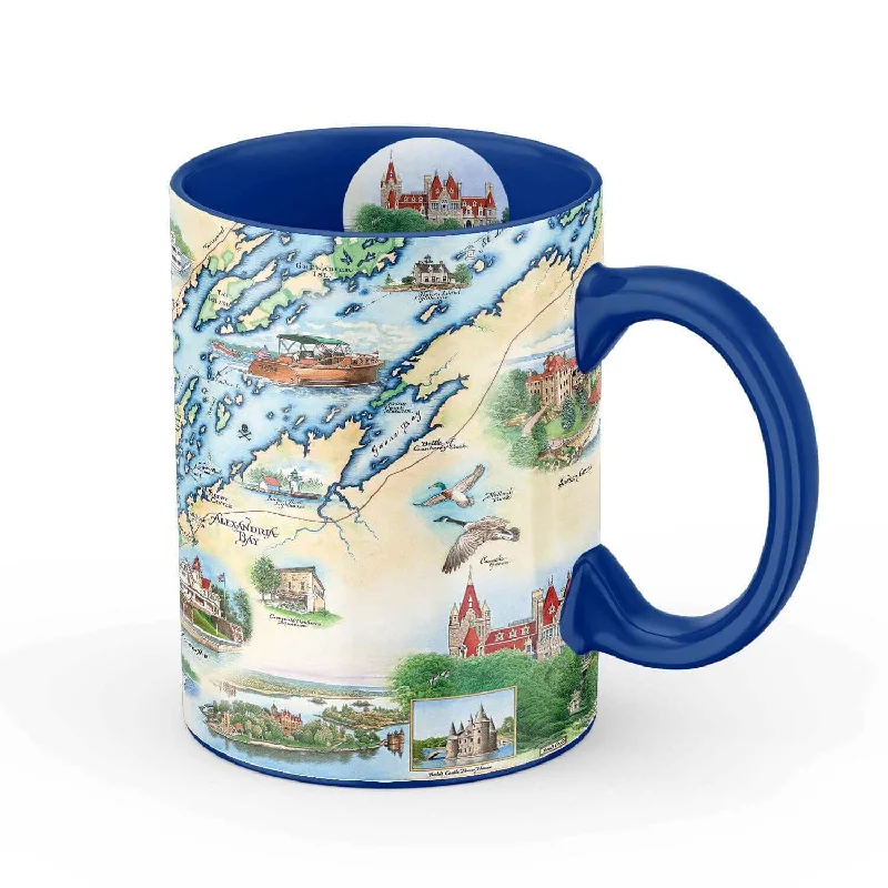 1000 Islands Map Ceramic Mug