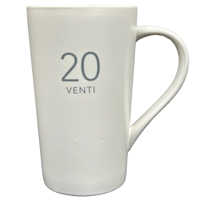 20 Venti White 20oz Mug 2011 Starbucks