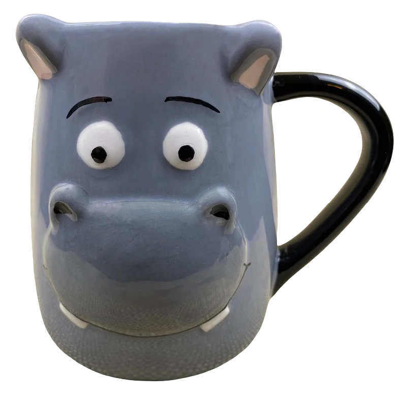 3D Figural Hippopotamus Mug Tag