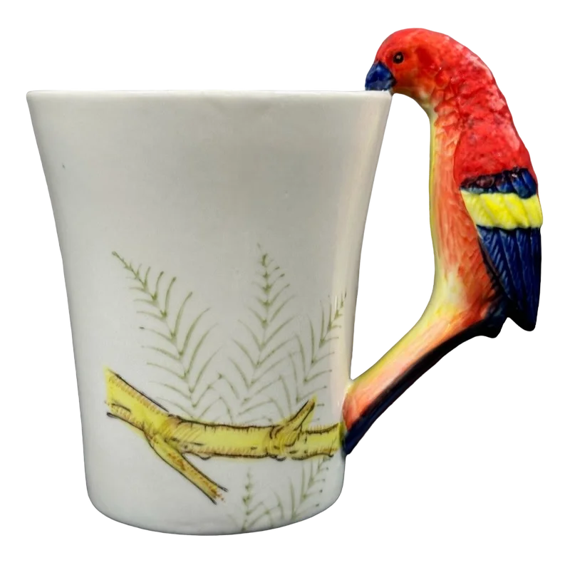 3D Figural Parrot On Yellow Branch Handle Mug Pier 1 Imports