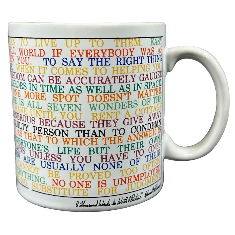 A Thousand Words Is Worth A Picture Kenneth Grooms Mug The Toscany Collection