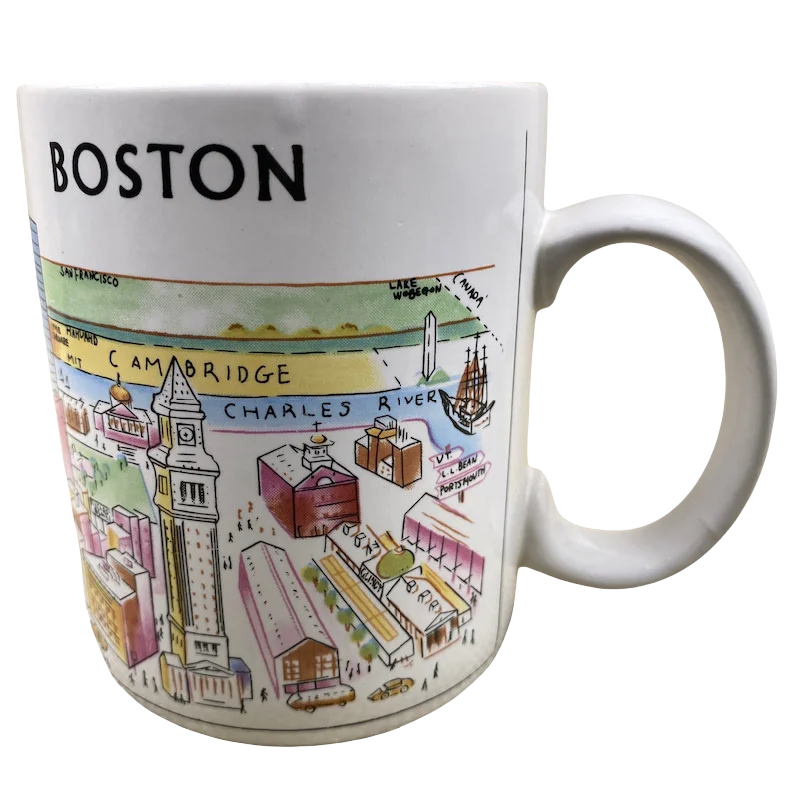 A View Of The World Boston Mug City Mugs