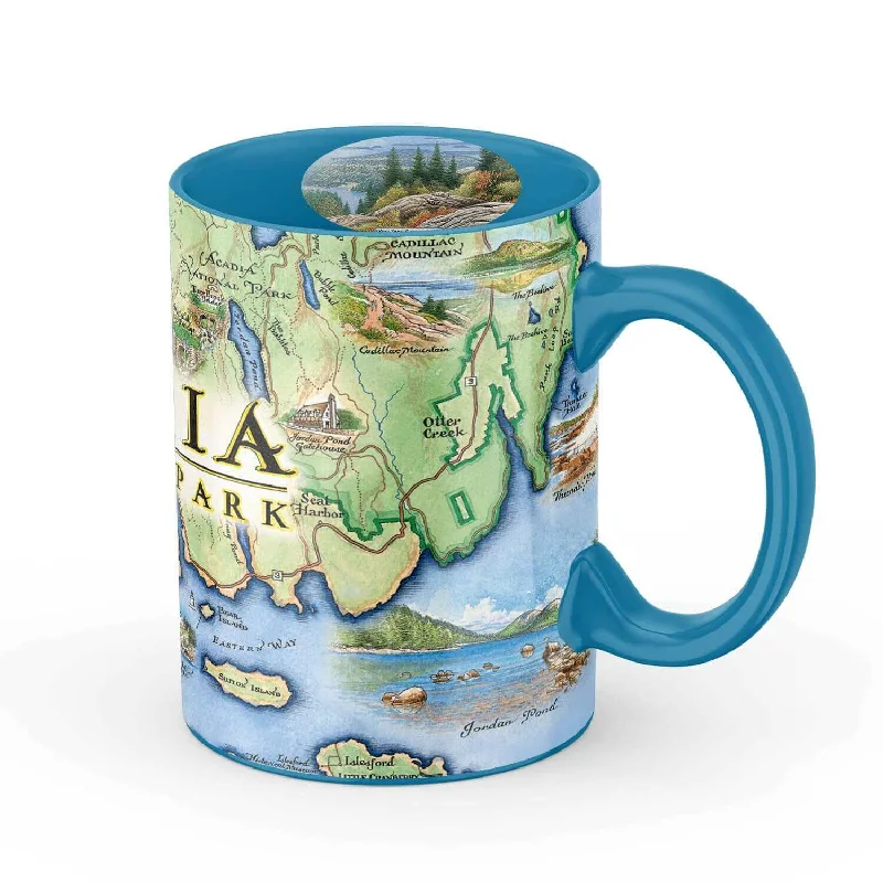 Acadia National Park Map Ceramic Mug