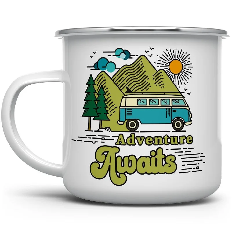 Adventure Awaits Retro Camp Mug