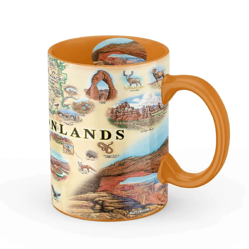 Arches & Canyonlands National Parks Map Ceramic Mug