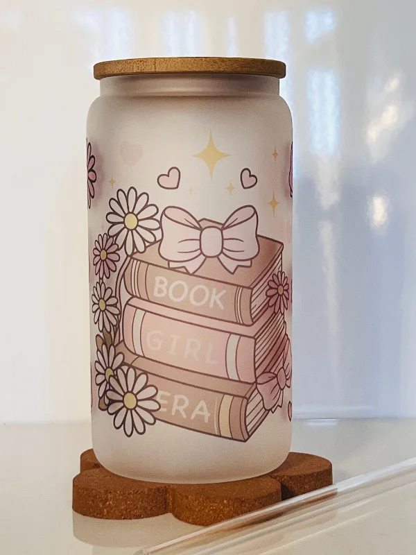 Book Girl Era Glass Tumbler