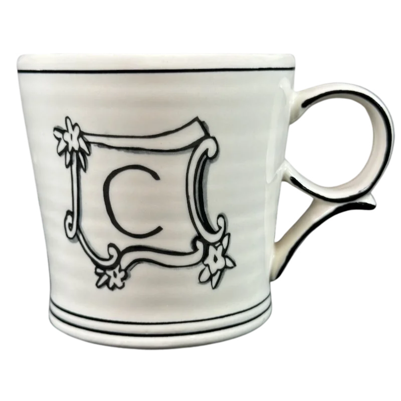 "C" Monogram Initial Molly Hatch Mug Anthropologie