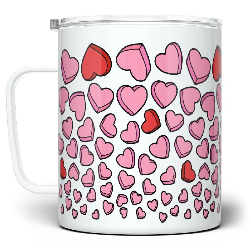 Candy Hearts Insulated Travel Mug