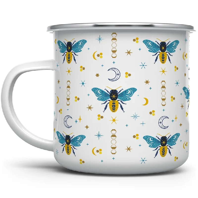 Celestial Bee Pattern Camp Mug