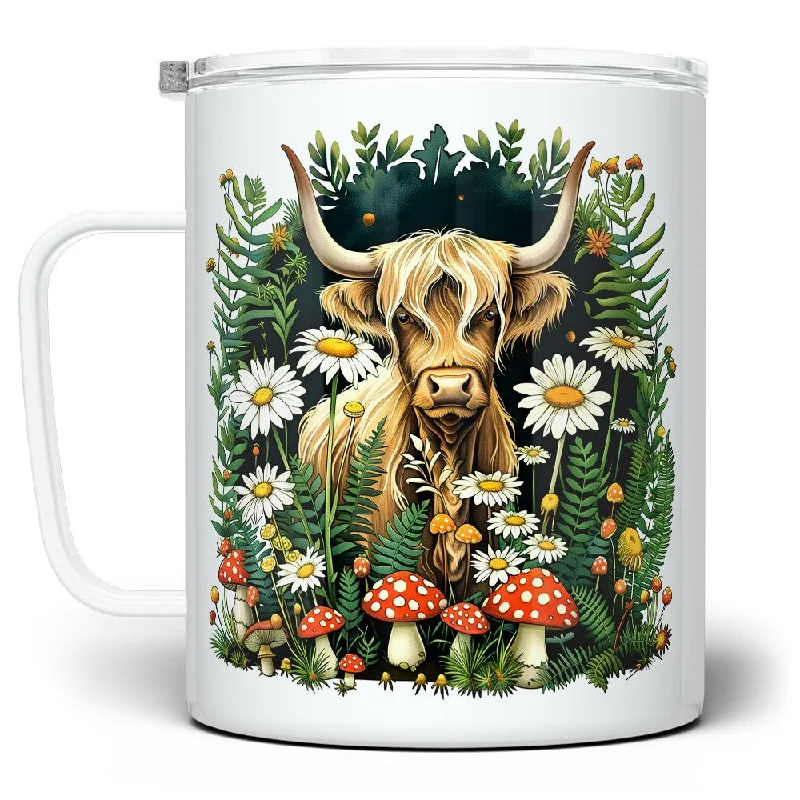 Cottagecore Highland Cow Insulated Travel Mug