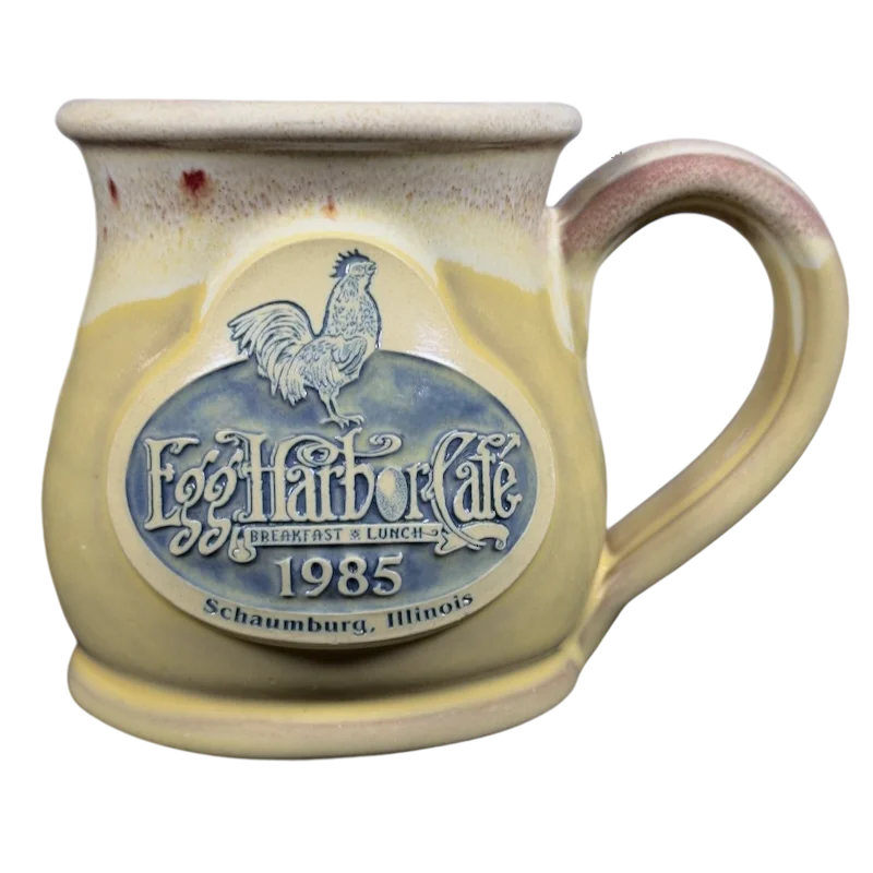 Egg Harbor Cafe Schaumburg Illinois 1985 Tan Mug Deneen Pottery