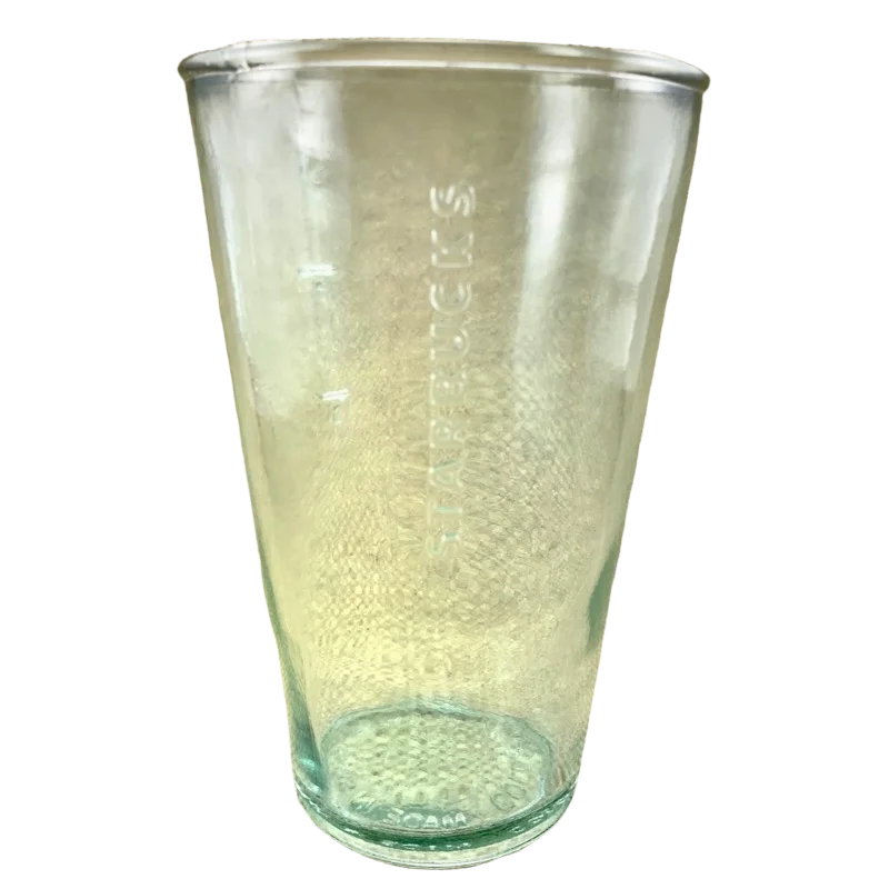 Embossed Logo Green Glass Cup 16oz Starbucks