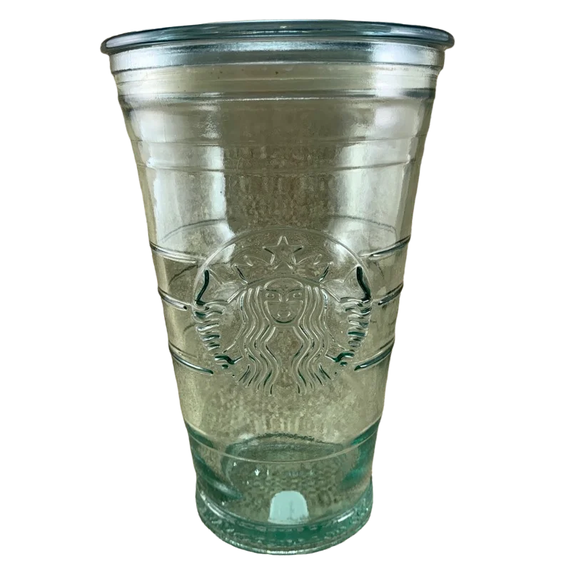 Embossed Siren Recycled Glass Cold To Go Cup 16oz Starbucks