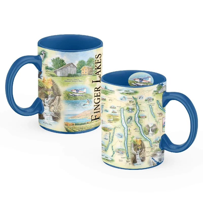 Finger Lakes Map Ceramic Mug