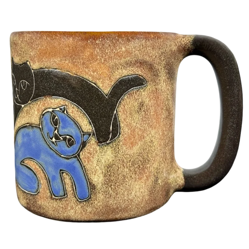 Five Cats Brown Mug Mara Mexico