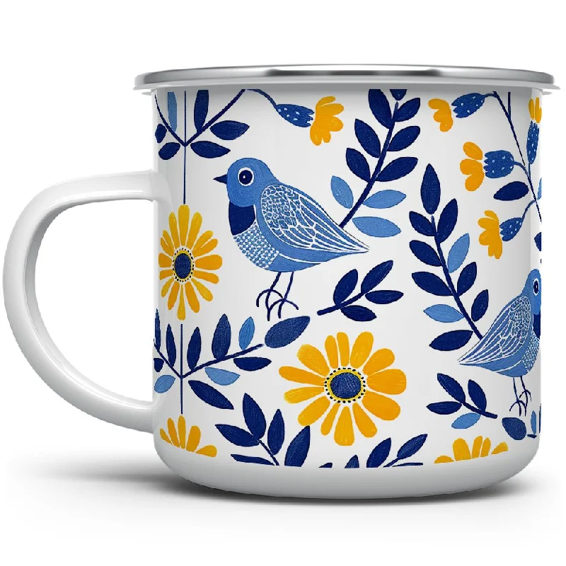 Floral Bird Camp Mug