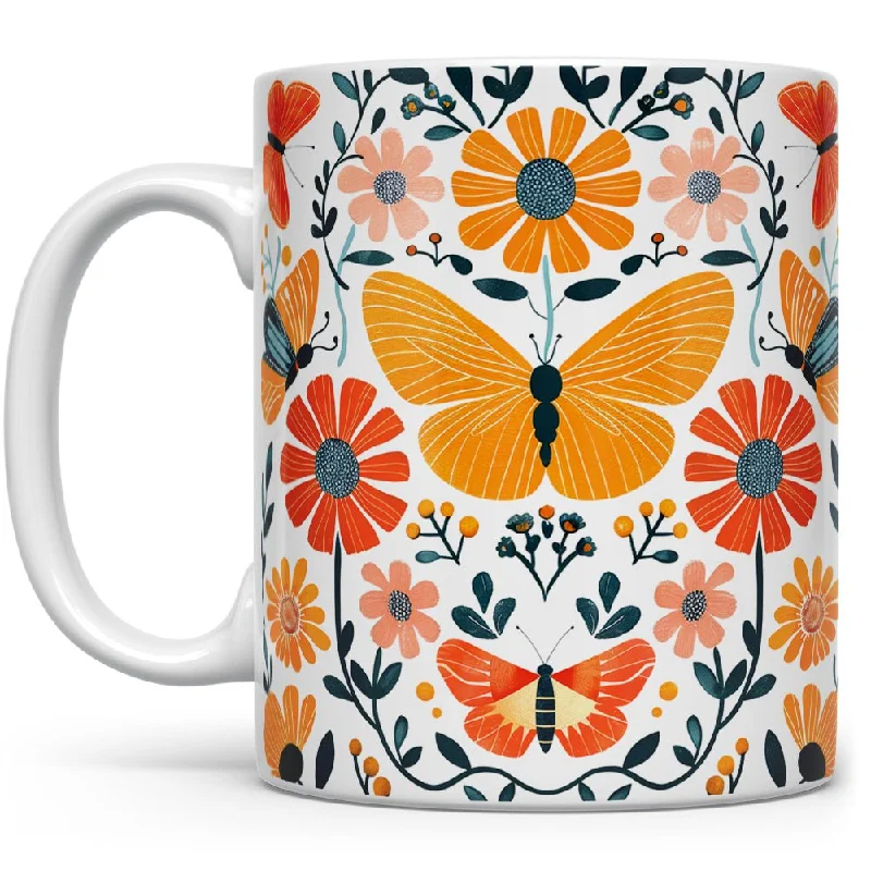 Floral Butterfly Mug