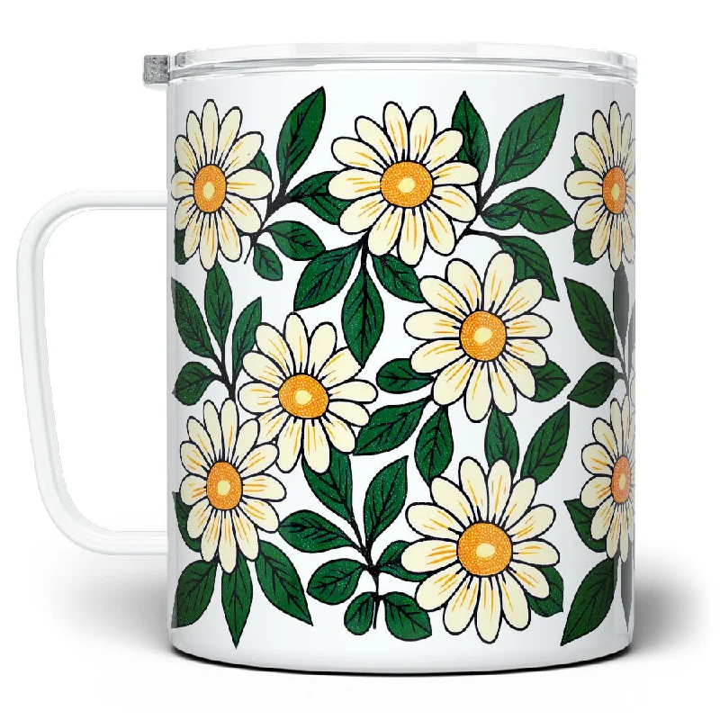 Floral Daisy Insulated Travel Mug