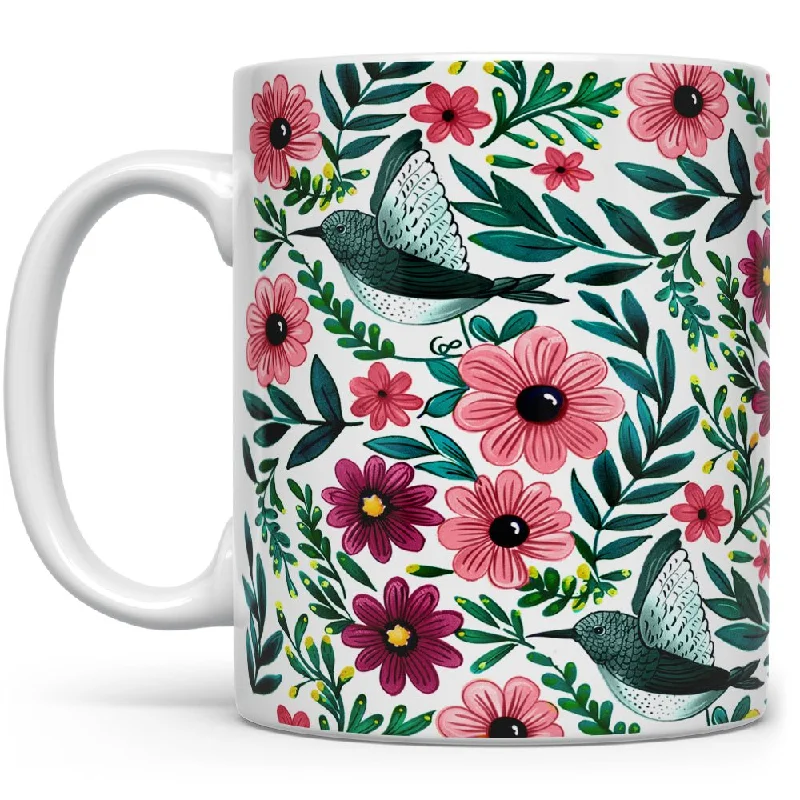 Floral Hummingbird Mug