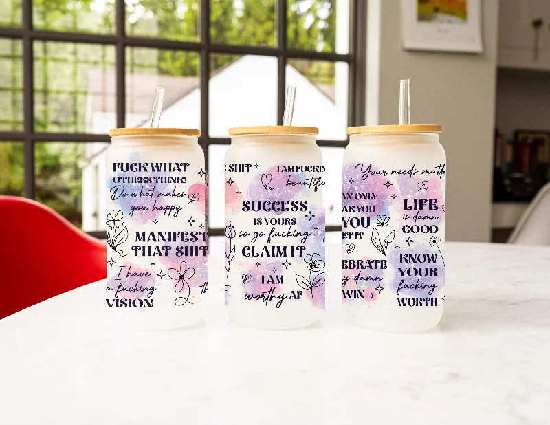 Swear Affirmations Glass Mug