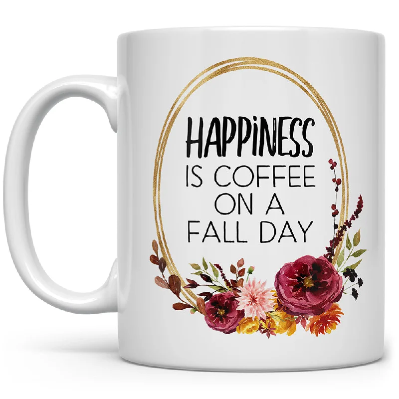 Happiness is Coffee on a Fall Day Mug