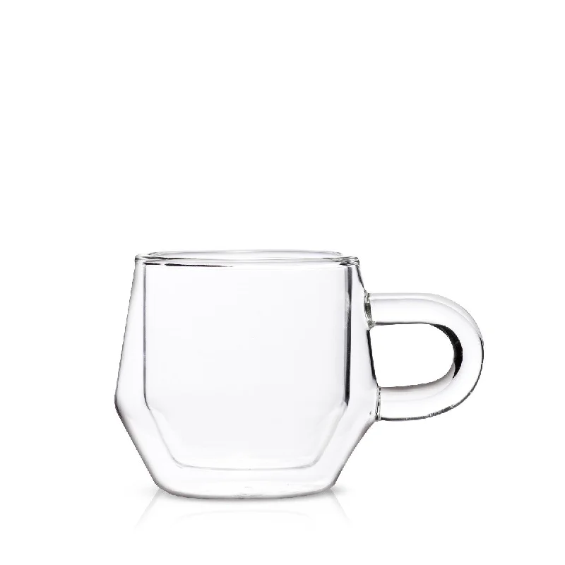 Hearth Double-Wall Glass Mug (4oz/120ml) - Clear, Set of 2