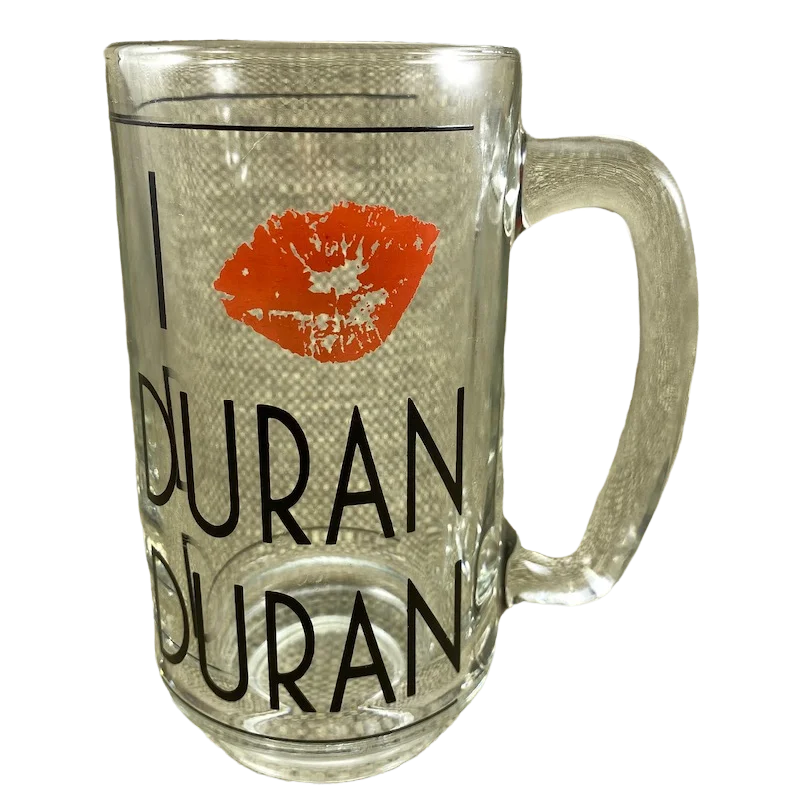 I love Duran Duran Red Lips Lipstick Glass Mug