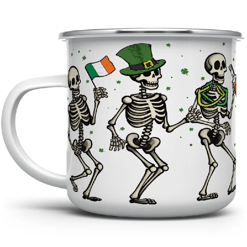 Irish Dancing Skeletons Camp Mug