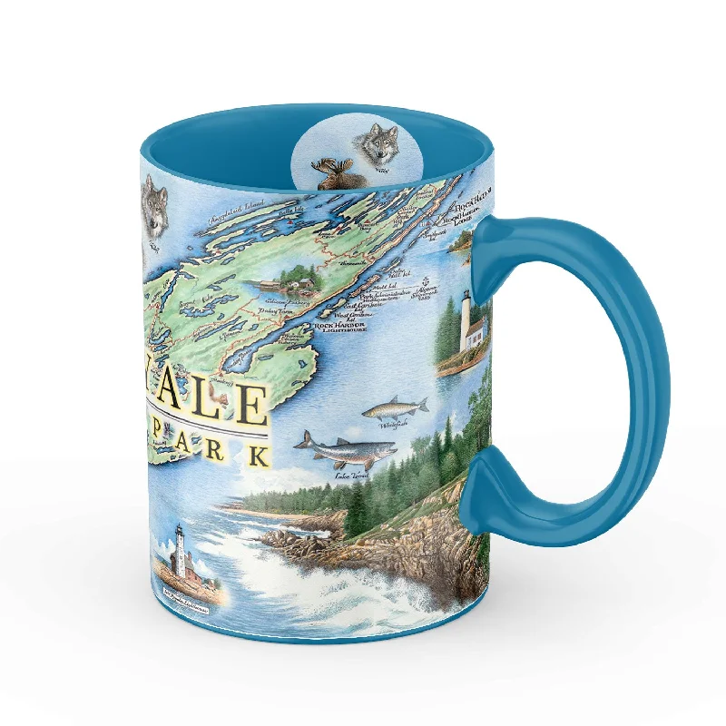 Isle Royale National Park Map Ceramic Mug