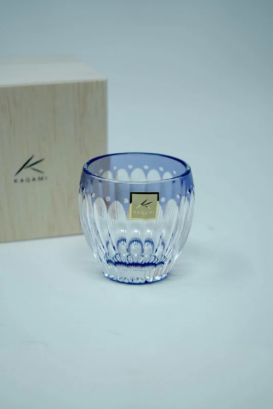 Kagami Crystal - Sake Glass, Edo Kiriko "Chrysanthemum" By Satoshi Nabetani