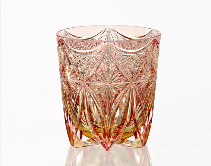 Kagami Crystal - Whiskey Glass, Edo Kiriko Kasaneirome "Kirara"