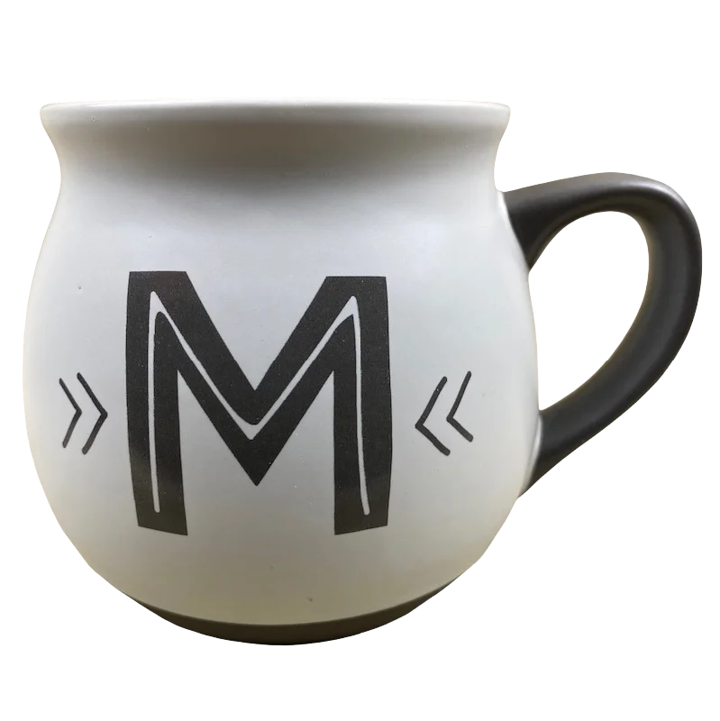 "M" Monogram Initial Cream Mug Threshold