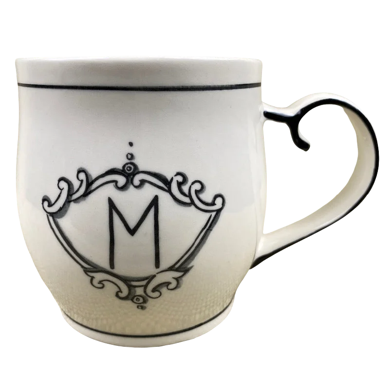 "M" Monogram Initial Molly Hatch Mug Anthropologie