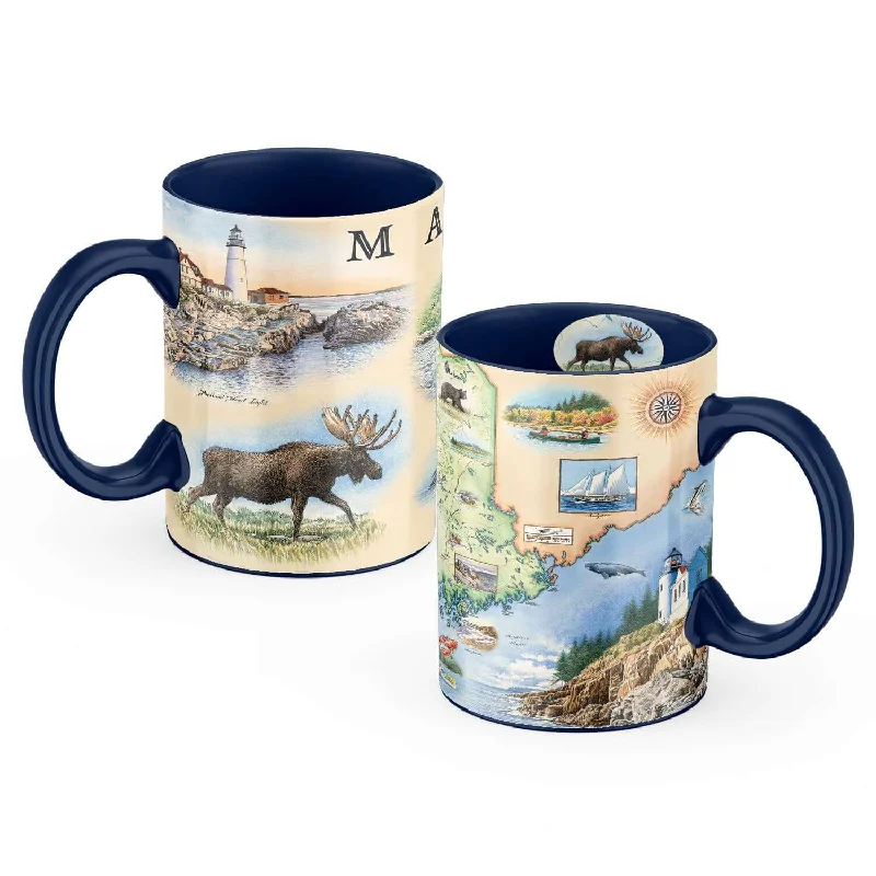 Maine State Map Ceramic Mug