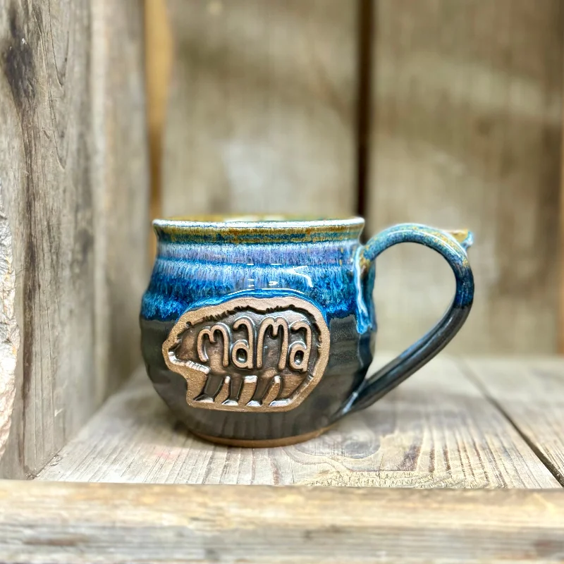 Mama Bear Mug {Black and Blue}