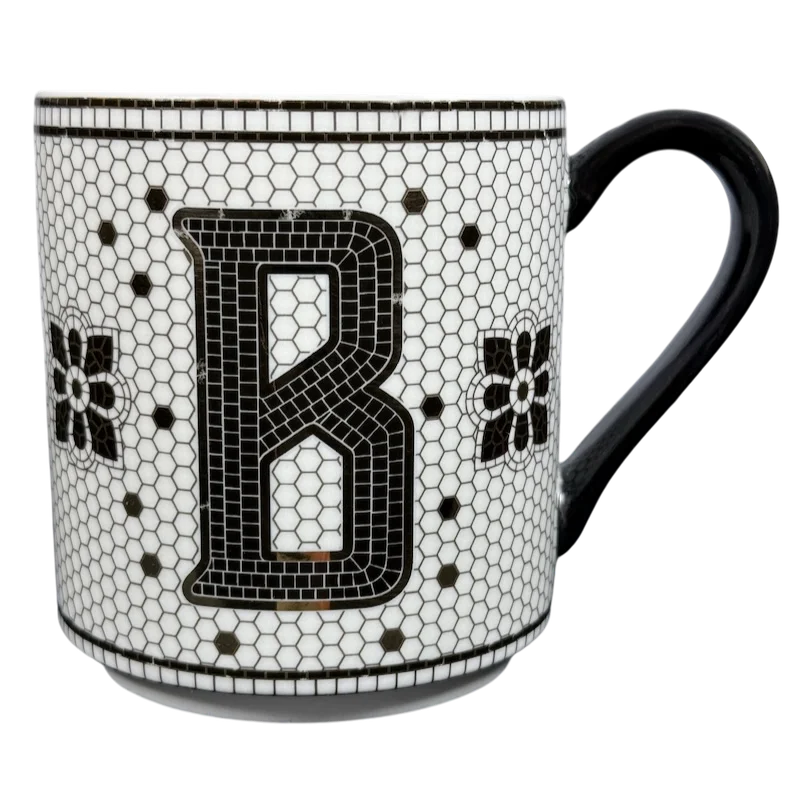 Margot Tiled Letter "B" Monogram Initial Mug Anthropologie