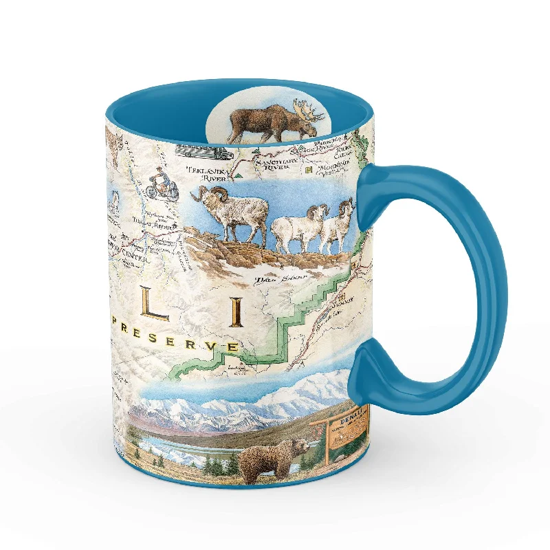 Denali National Park Map Ceramic Mug