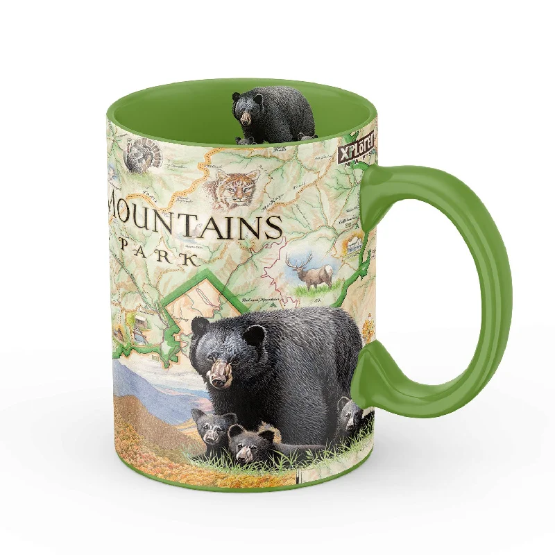 Great Smoky Mountains National Park Map Ceramic Mug