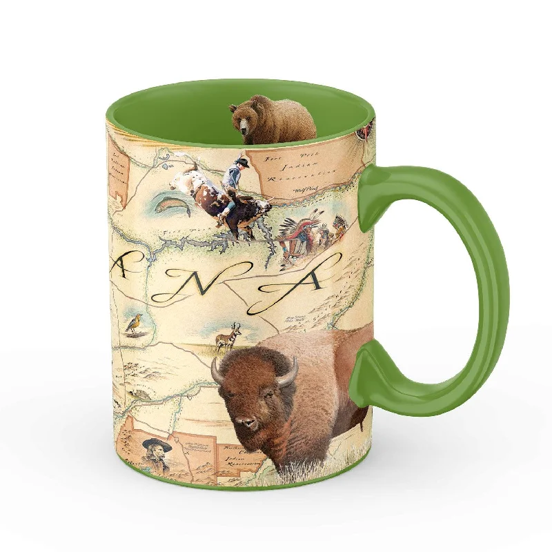 Montana State Map Ceramic Mug