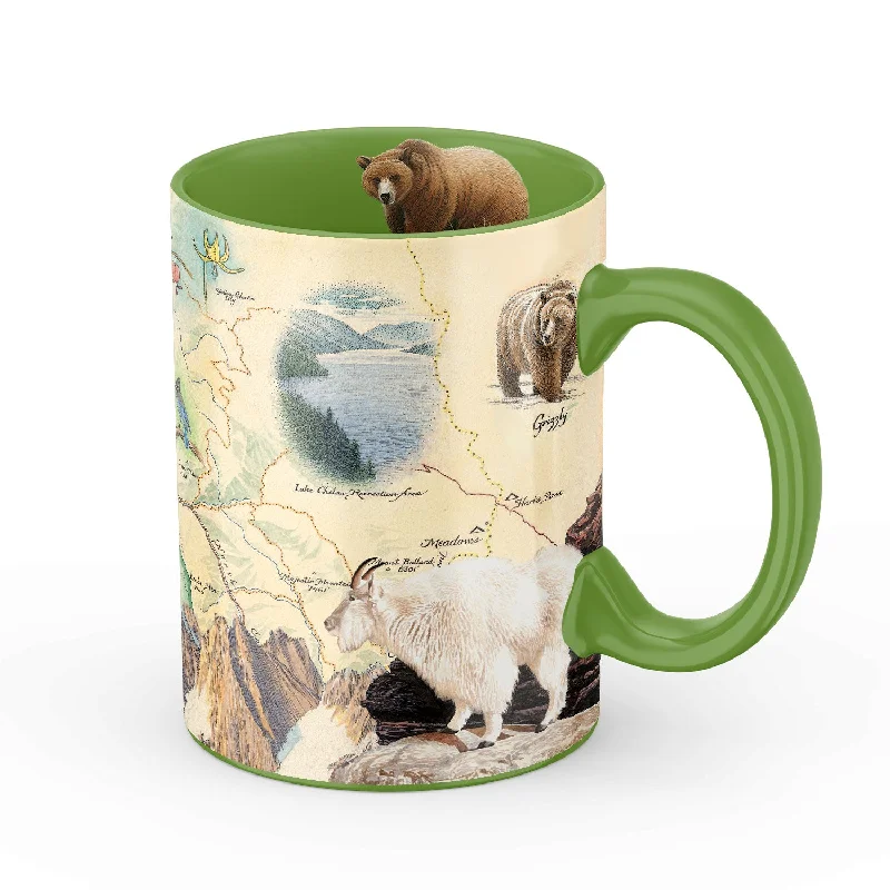 North Cascades National Park Map Ceramic Mug