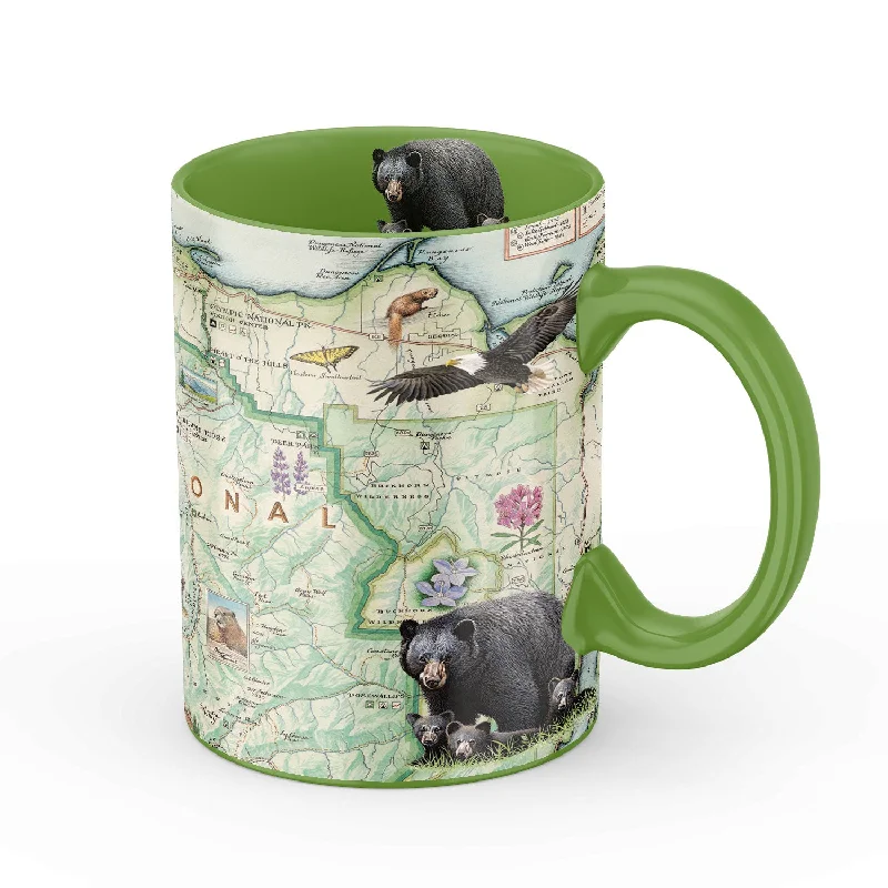 Olympic National Park Map Ceramic Mug