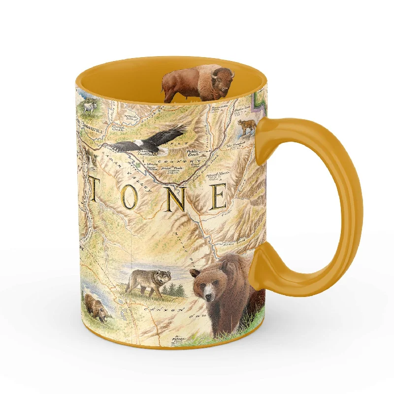 Yellowstone National Park Map Ceramic Mug