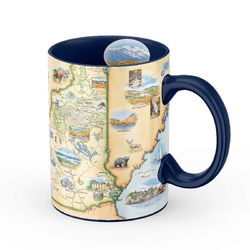 New Hampshire State Map Ceramic Mug