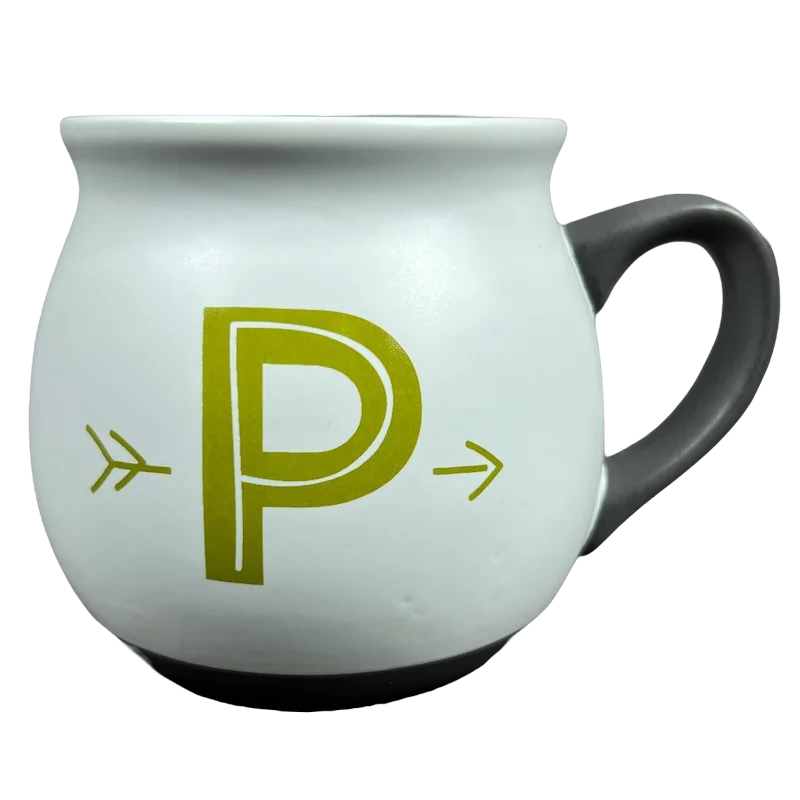 "P" Monogram Initial Cream Mug Threshold