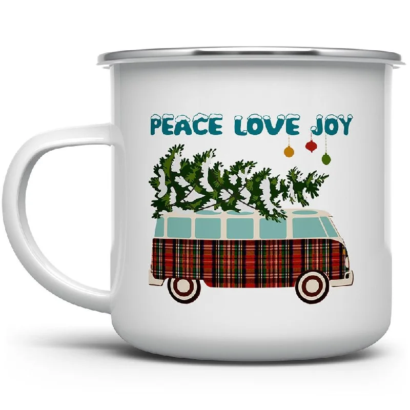 Peace Love Joy Camp Mug