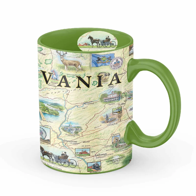 Pennsylvania State Map Ceramic Mug