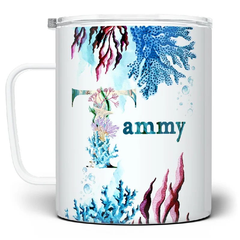 Personalized Name Sea Life Insulated Travel Mug