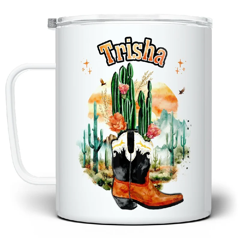 Personalized Name Western Insulated Travel Mug