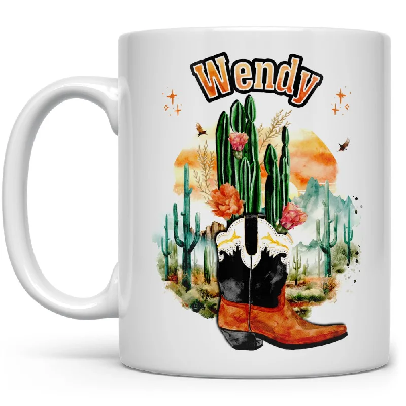 Personalized Name Western Mug