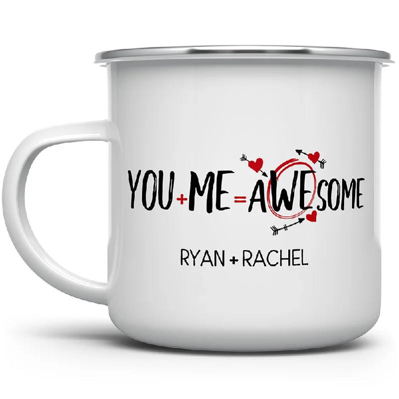 Personalized You + Me = Awesome Camp Mug